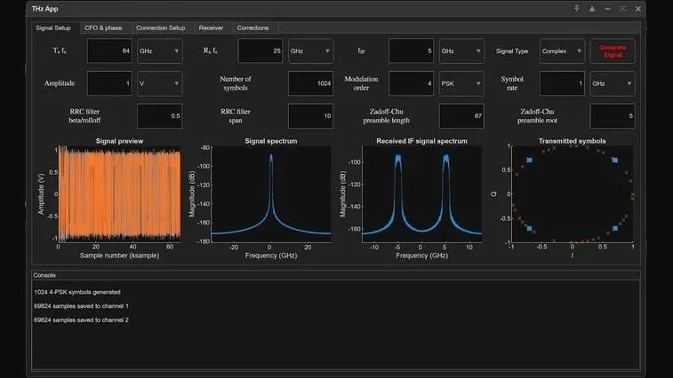 End-to-end wireless communication chain simulator interface